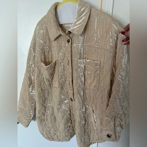 *PRICE DROP* Anthropologie Quilted Velvet Shirt Jacket